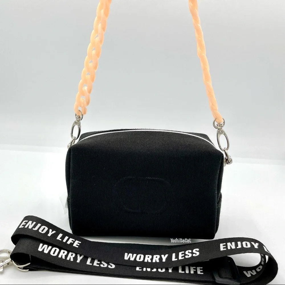 🆕 Dior Cosmetic Case to Crossbody Bag Purse, Black w/CD Logo, Beauty Line, New - Picture 10 of 13
